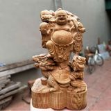  Tượng Di Lặc Long Quy gỗ ngọc am BKWOVN-9191 