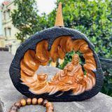  Tượng Thần Trà Xông Trầm Gỗ Bách Xanh BKWOVN-9193 