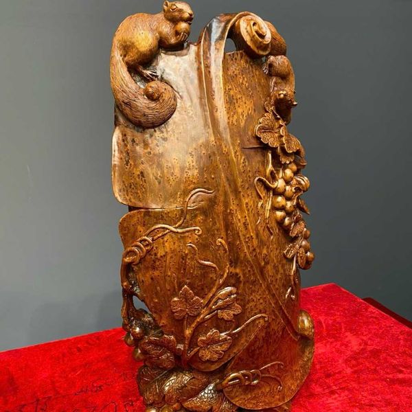  Bình Nho Sóc Gỗ Nu Ngọc Am BKWOVN-9201 