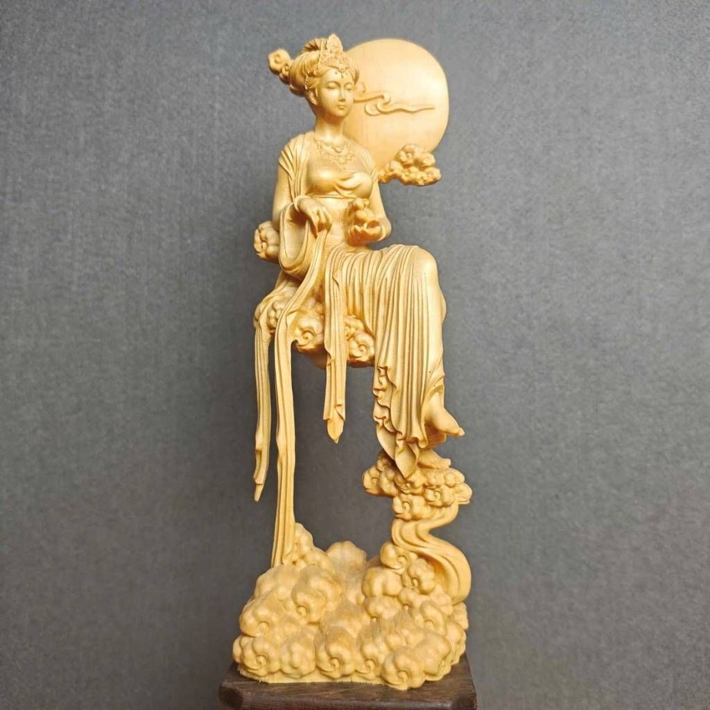  Tượng Gỗ Hằng Nga Gỗ Hoàng Dương BKWOVN-9202 