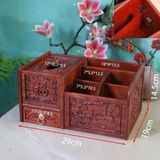  Hộp Đựng Bút Gỗ Hương Chữ Phúc BKWOVN-9205 