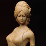  Tượng Gỗ Cô Gái Gỗ Hoàng Dương BKWOVN-9210 