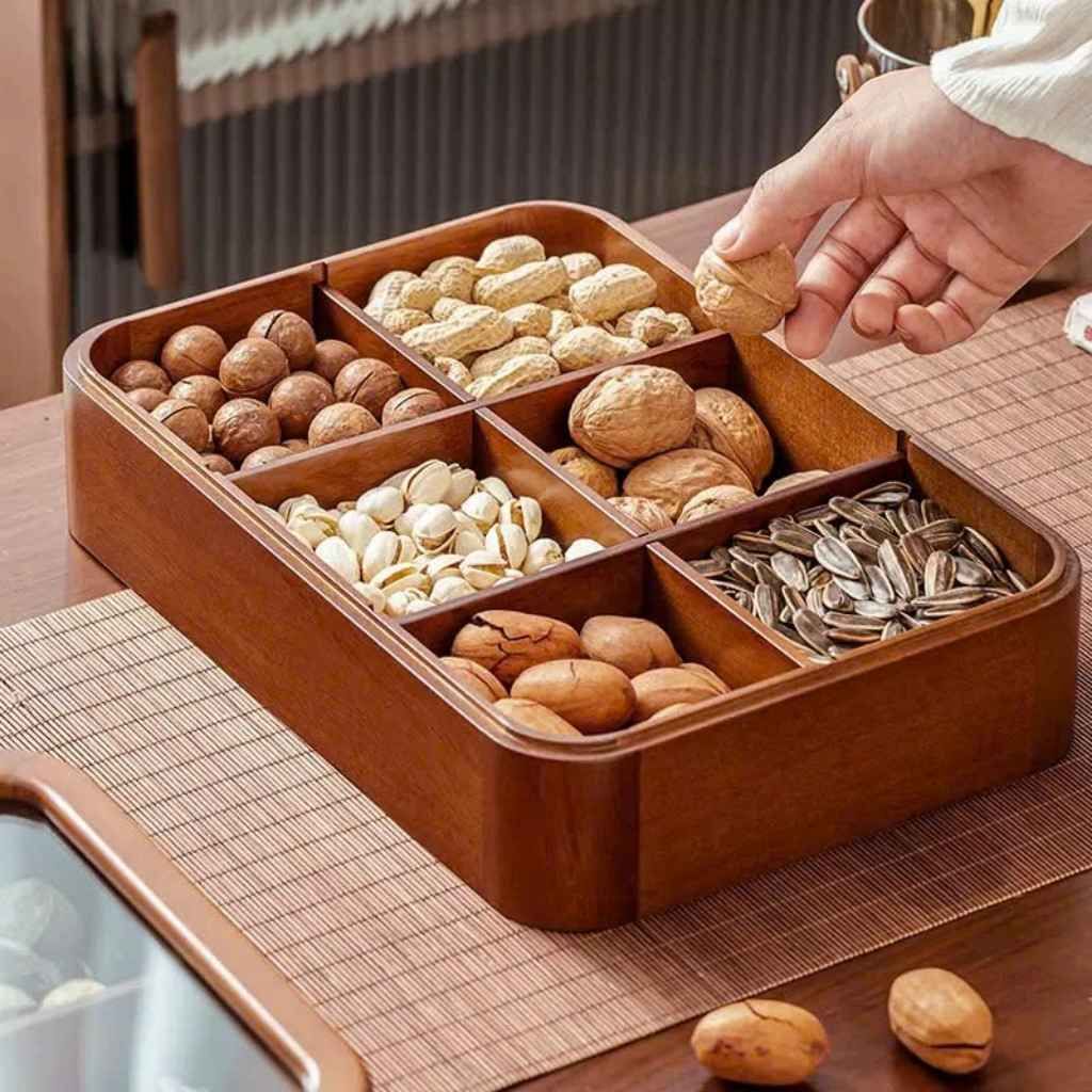  Khay Đựng Bánh Kẹo Gỗ Decor Tết BKWOVN-9221 