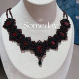  🖤❤️ VÒNG CỔ HẠT ĐEN ĐỎ – PHONG CÁCH DARK GOTHIC 