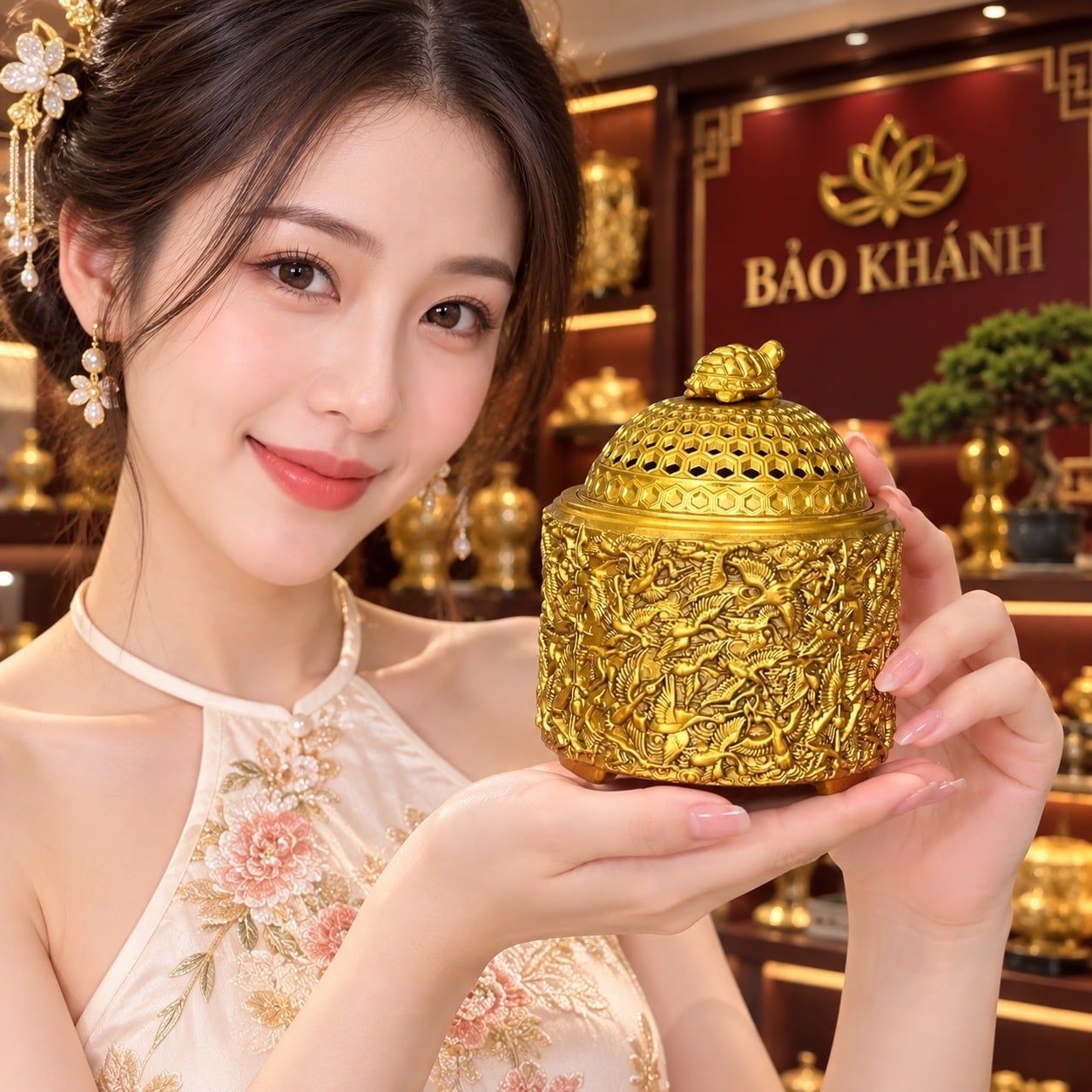 Xông trầm đồng kim quy kt 11* 8 