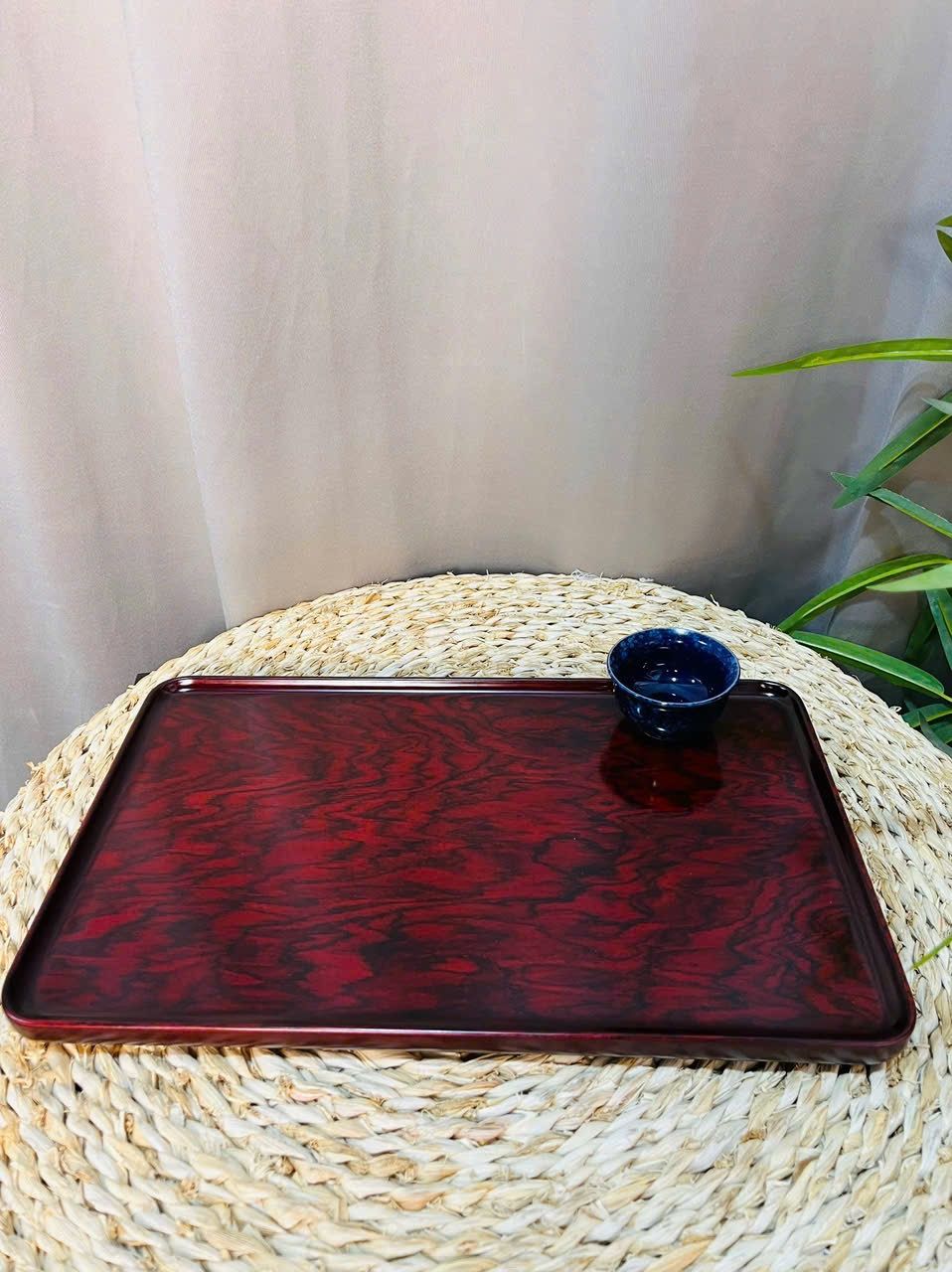  Khay trà gỗ Hồng Toan nguyên khối 
