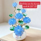  BÌNH HOA SEN LƯU LY TRANG TRÍ DECOR CỰC ĐẸP 