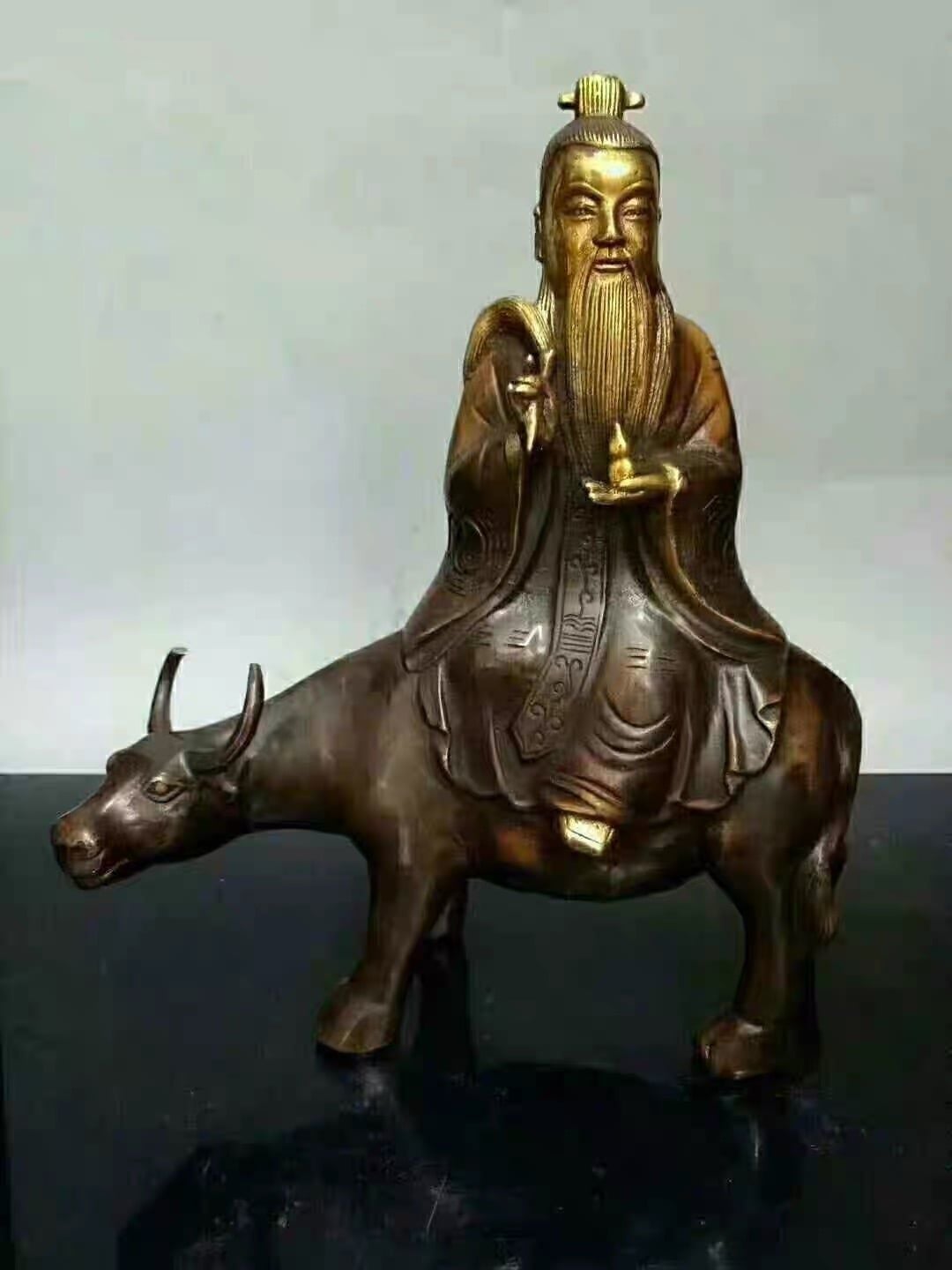  Tượng đồng lão tử cưỡi trâu đồng 