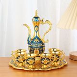  Bộ Ấm Trà Thổ Nhĩ Kỳ Hoàng Gia màu xanh BKMECN-10333 