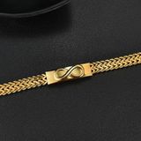  Vòng tay dây xích mạ vàng 18 k đẳng cấp sang trọng BKJECN-9481 