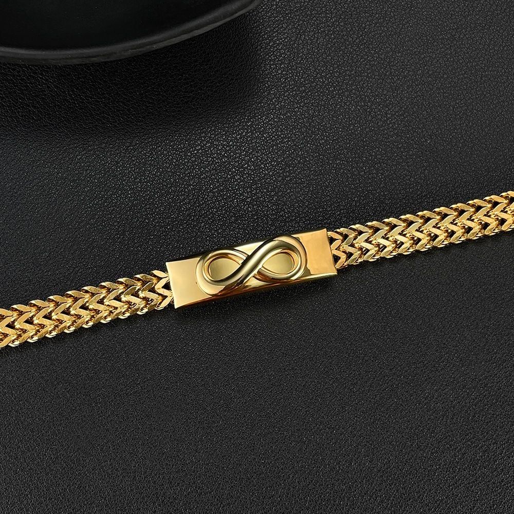  Vòng tay dây xích mạ vàng 18 k đẳng cấp sang trọng BKJECN-9481 