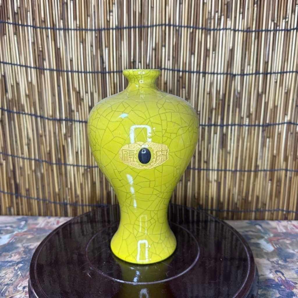  Bình Gốm Men Rạn Cổ Cao đính đá BKCECN-10257 