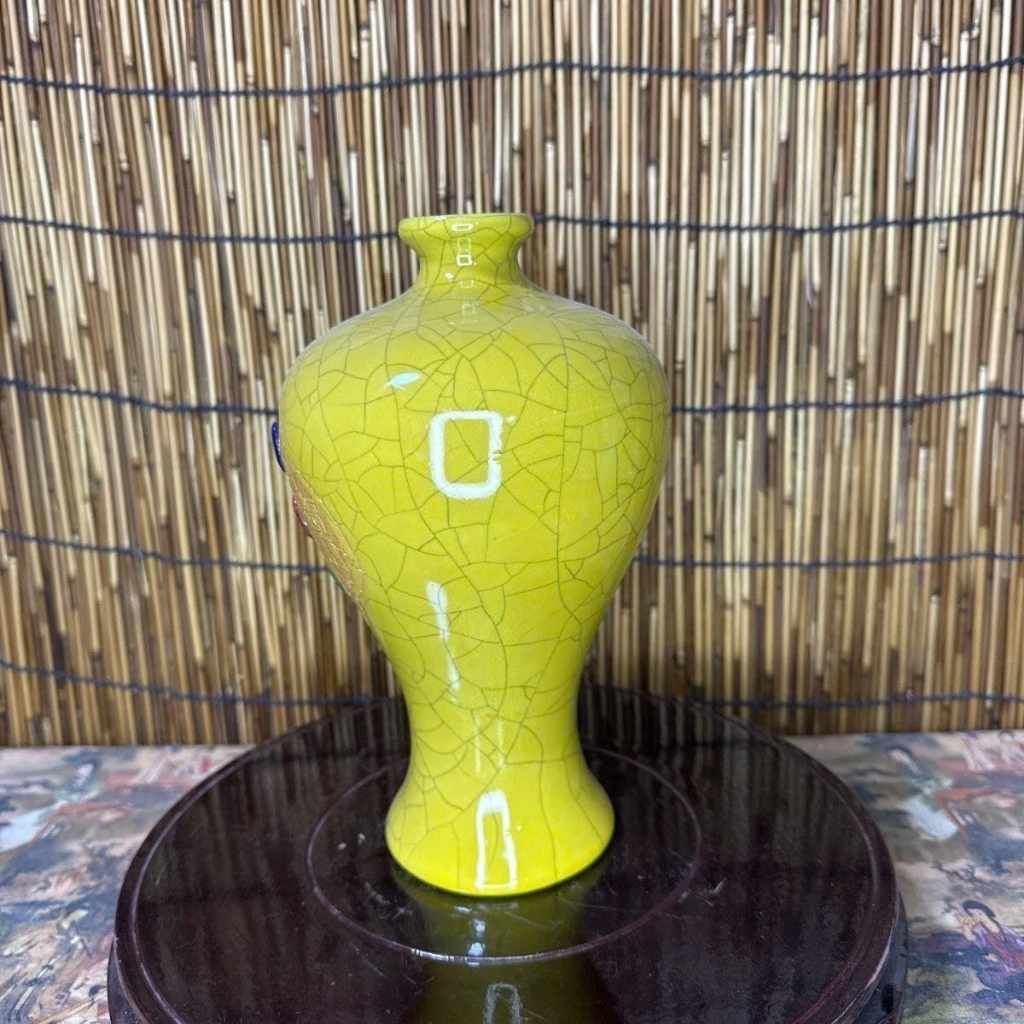  Bình Gốm Men Rạn Cổ Cao đính đá BKCECN-10257 