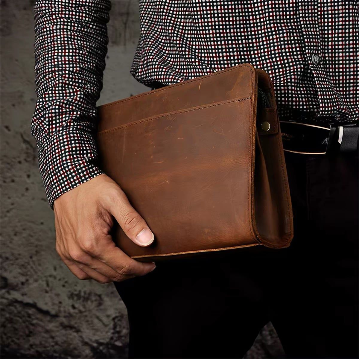  Túi cầm tay nam da ngựa BKFAVN-9468 