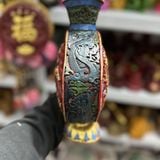  Bình Sơn mài hình rồng màu xanh đỏ BKCECN-10581 