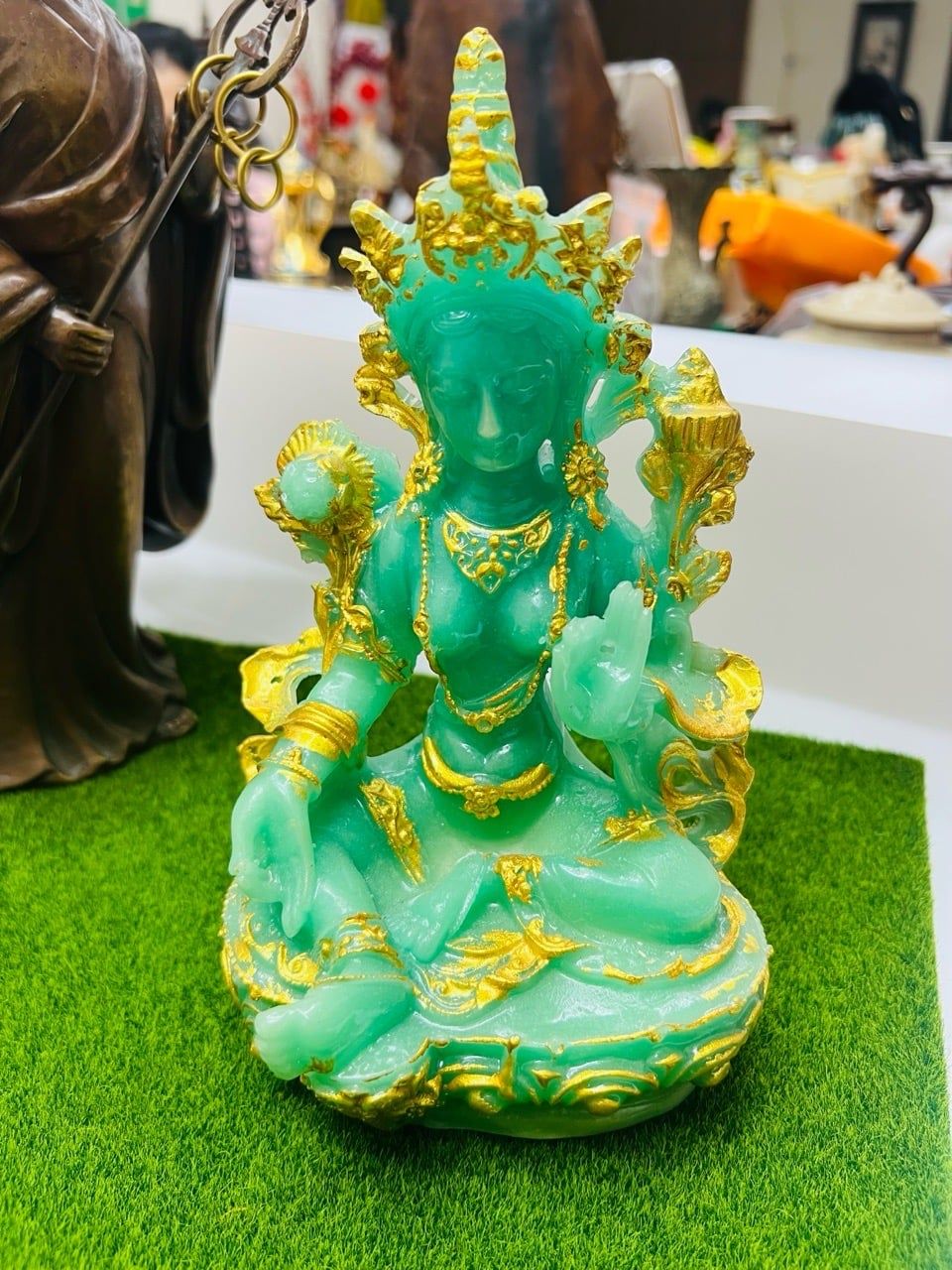  Tượng Phật Ngọc Cổ Dạ Quang Giả Cổ Phong Cách Đá Thọ Sơn BKSTCN-9666 