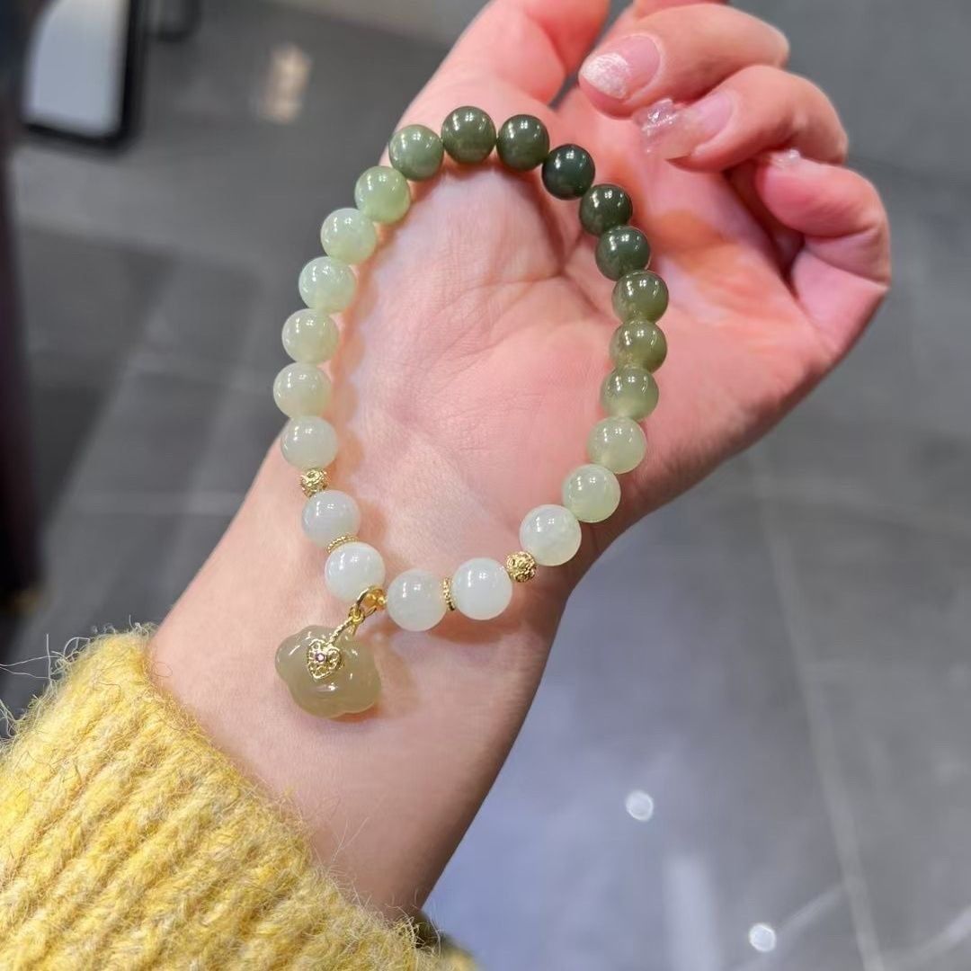  Vòng tay hoà điền mix  charm như ý BKJECN-9541 