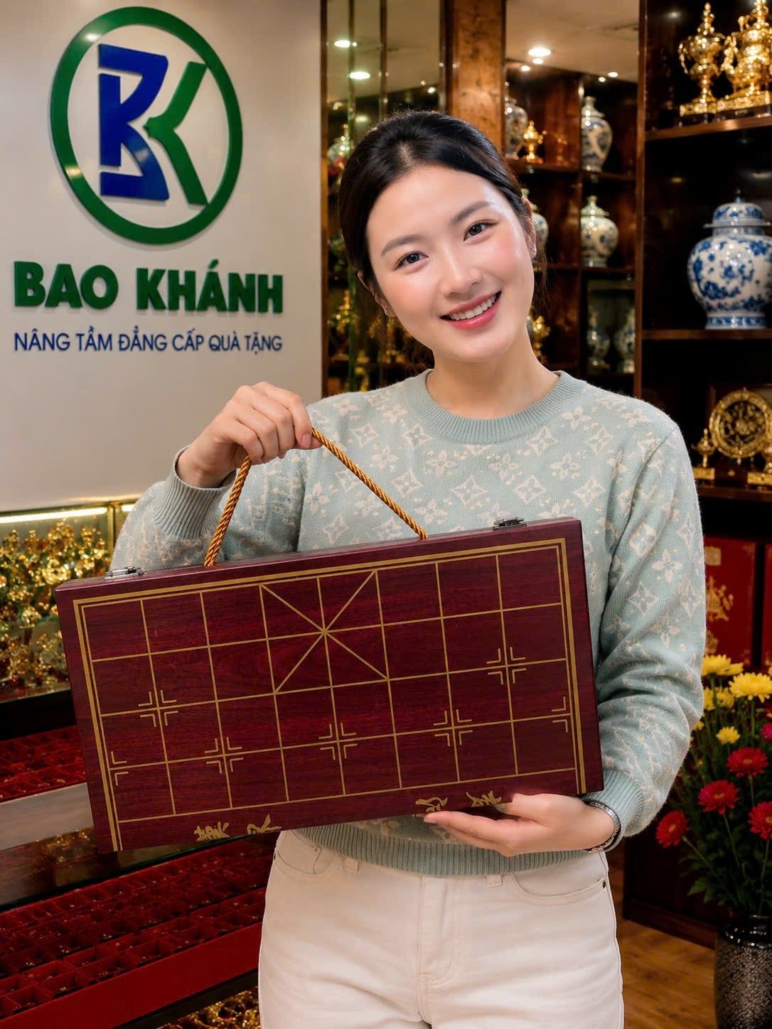  Cờ tướng bàn kèm quân gỗ hương BKWOCN-9327 