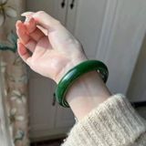 Vòng Tay Ngọc Hòa Điền Tân Cương Xanh ngọc bích BKJECN-9534 