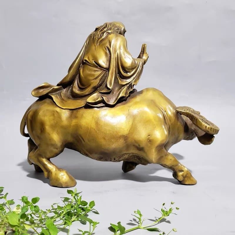  🐂 TƯỢNG LÃO TỬ CƯỠI TRÂU BẰNG ĐỒNG – ĐẬM CHẤT CỔ PHONG PHƯƠNG ĐÔN 
