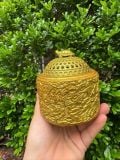  Xông trầm hương bằng đồng mạ vàng sưu tầm 