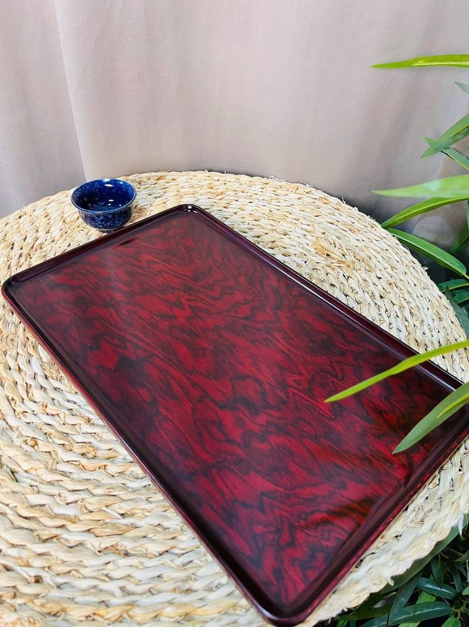  Khay trà gỗ Hồng Toan nguyên khối 