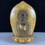  Tượng Phật Lưu Ly Vẽ Màu Có Hào Quang – Đồ Sưu Tầm Cổ 