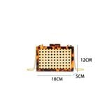  Túi Hộp Vuông Họa Tiết Mây Đan Phối Xích Đồi Mồi BKFAVN-9459 