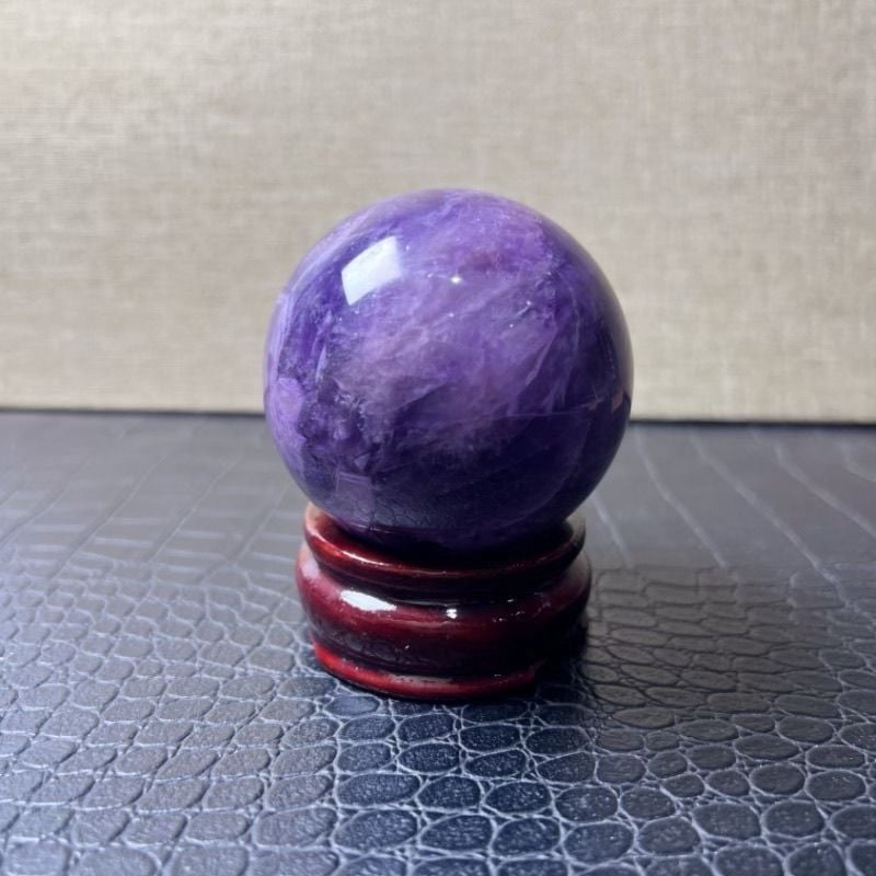  💜 ĐĨA CẦU THẠCH ANH TÍM – ĐƯỜNG KÍNH 6,5 CM 💜 
