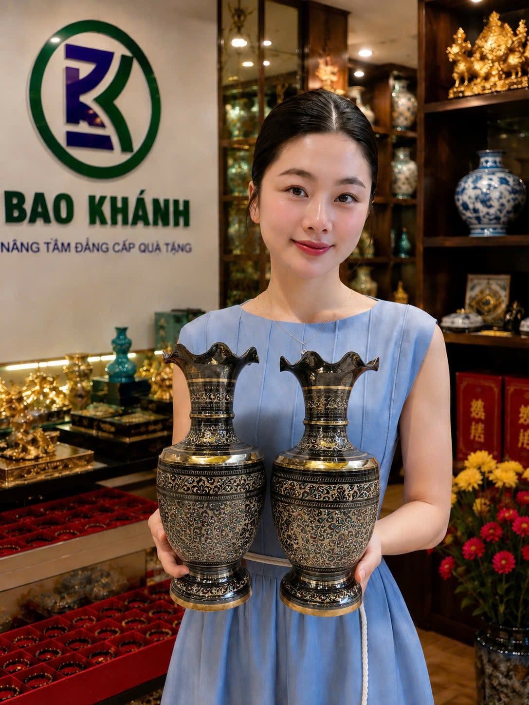  Bình Hoa Đồng Pakistan Decor Phong Cách Châu Âu BKMECN-10350 