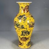  Bình Gốm Rồng màu vàng BKCECN-10586 