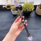  Gậy Quyền Trượng Ma Thuật Thạch Anh Tím Tự Nhiên Đũa Phép Handmade BKSTCN-9660 