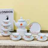  Bộ Ấm Chén Đài Các In chữ Tổng Bí Thư Tô Lâm Tặng men sứ Bát Tràng BKCEVN-10246 