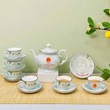  Bộ Ấm Chén In chữ Tổng Bí Thư Tô Lâm dáng đài các gốm sứ Bát Tràng BKCEVN-10247 