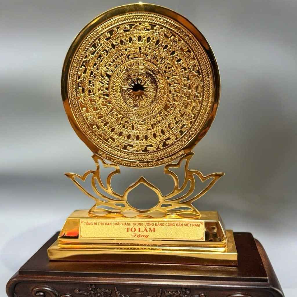  Mặt trống đồng trang trí in Tổng Bí Thư Tô Lâm BKMECN-9709 