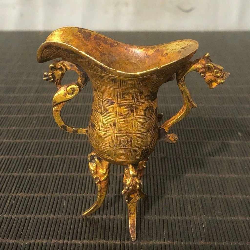  Ly Đồng Mạ Vàng Sưu Tầm Hình Tượng Rồng BKMECN-9700 