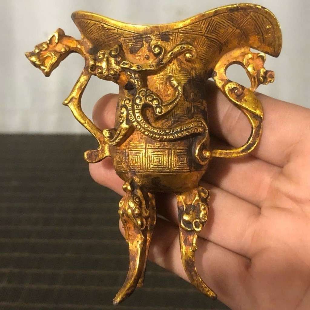  Ly Đồng Mạ Vàng Sưu Tầm Hình Tượng Rồng BKMECN-9700 