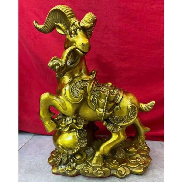  Tượng dê đồng trang trí phòng thủy BKMECN-9712 