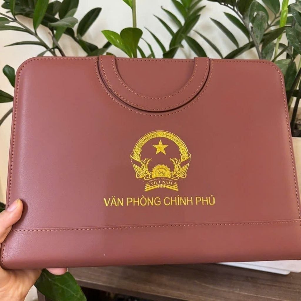  Cặp Da Văn Phòng Chính Phủ In logo Quốc Huy cao cấp BKFAVN-9395 