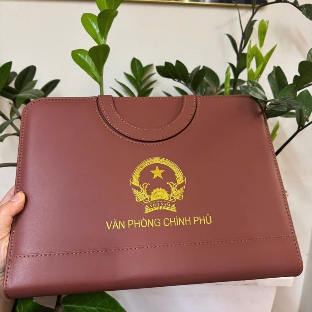  Cặp Da Văn Phòng Chính Phủ In logo Quốc Huy cao cấp BKFAVN-9395 