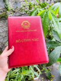  Quà tặng sếp thăng chức - Sổ tay công tác logo Quốc huy Việt Nam 