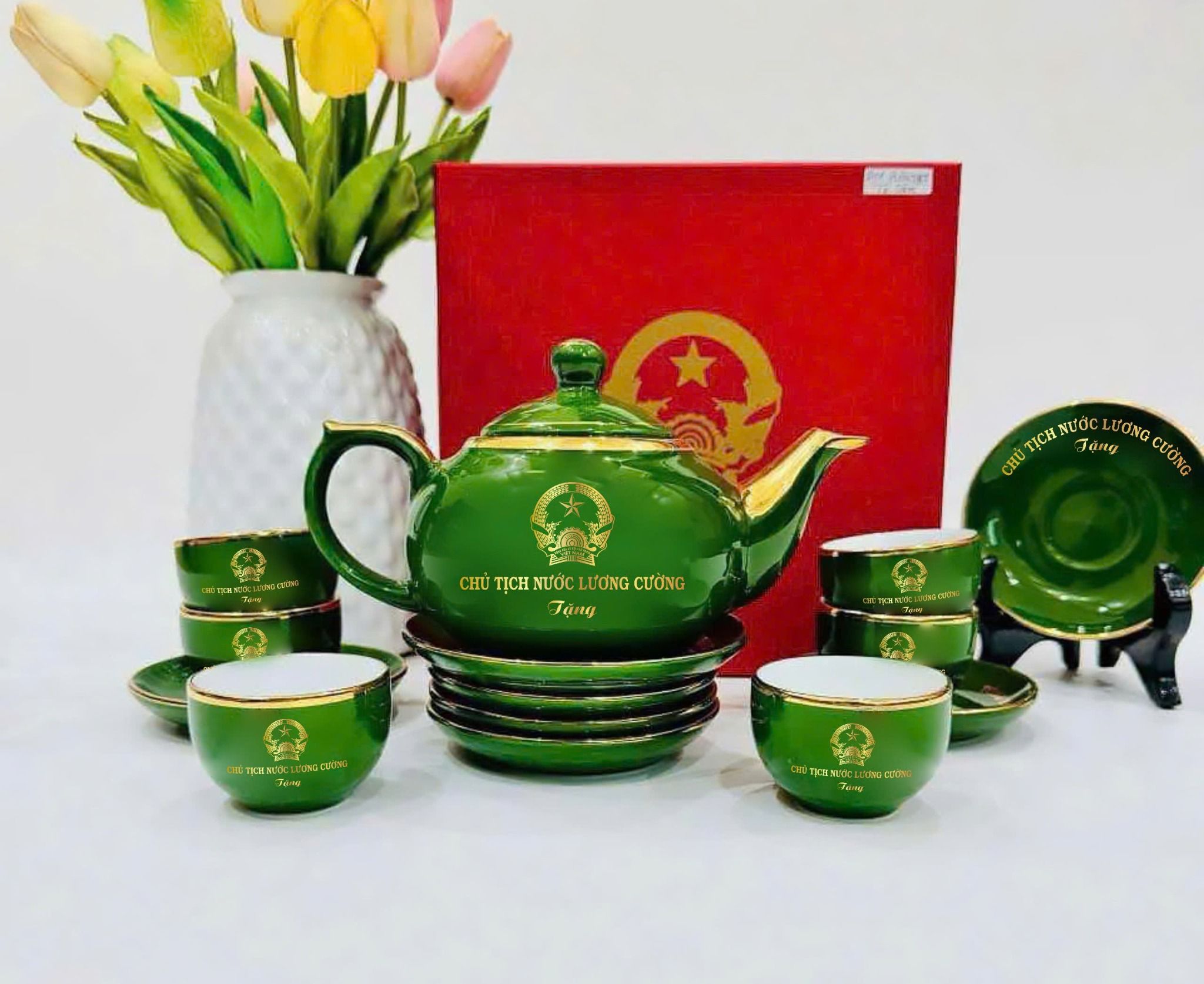  Bộ ấm chén thủ tướng chính phủ Pham Minh Chinh 650ml BKCEVN-8113 