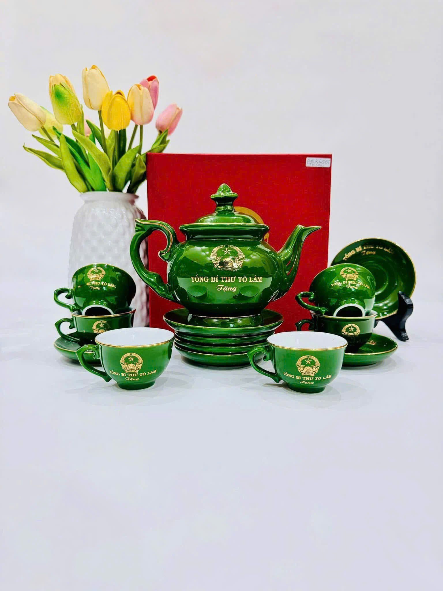 Bộ ấm chén in logo Tổng Bí Thư Tô Lâm BKCEVN-8120 