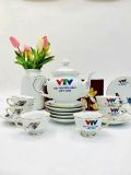  Bộ ấm chén sứ in logo Đài truyền hình Việt Nam VTV BKCEVN-8121 