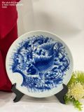  Đĩa cảnh phi họa tiết vẽ tay thủ công gốm sứ bát tràng đường kính 30cm 