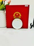  Bộ ấm chén Tổng Bí thư Tô Lâm in logo men ngọc vẽ chỉ vàng BKCEVN-8139 