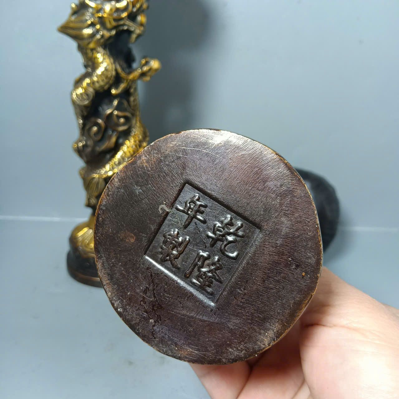  Cặp chân nến song long bằng đồng BKMECN-9206 