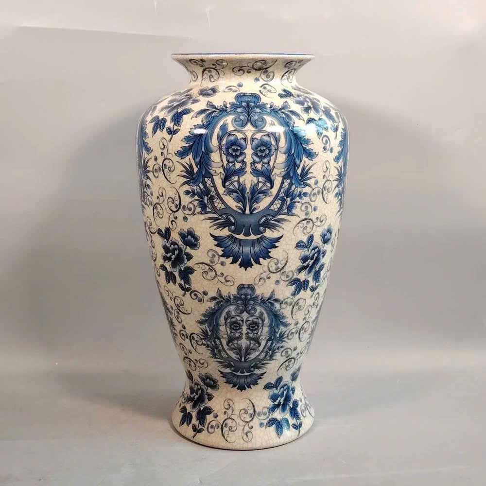  Bình gốm men lam vẽ tay BKCECN-9340 