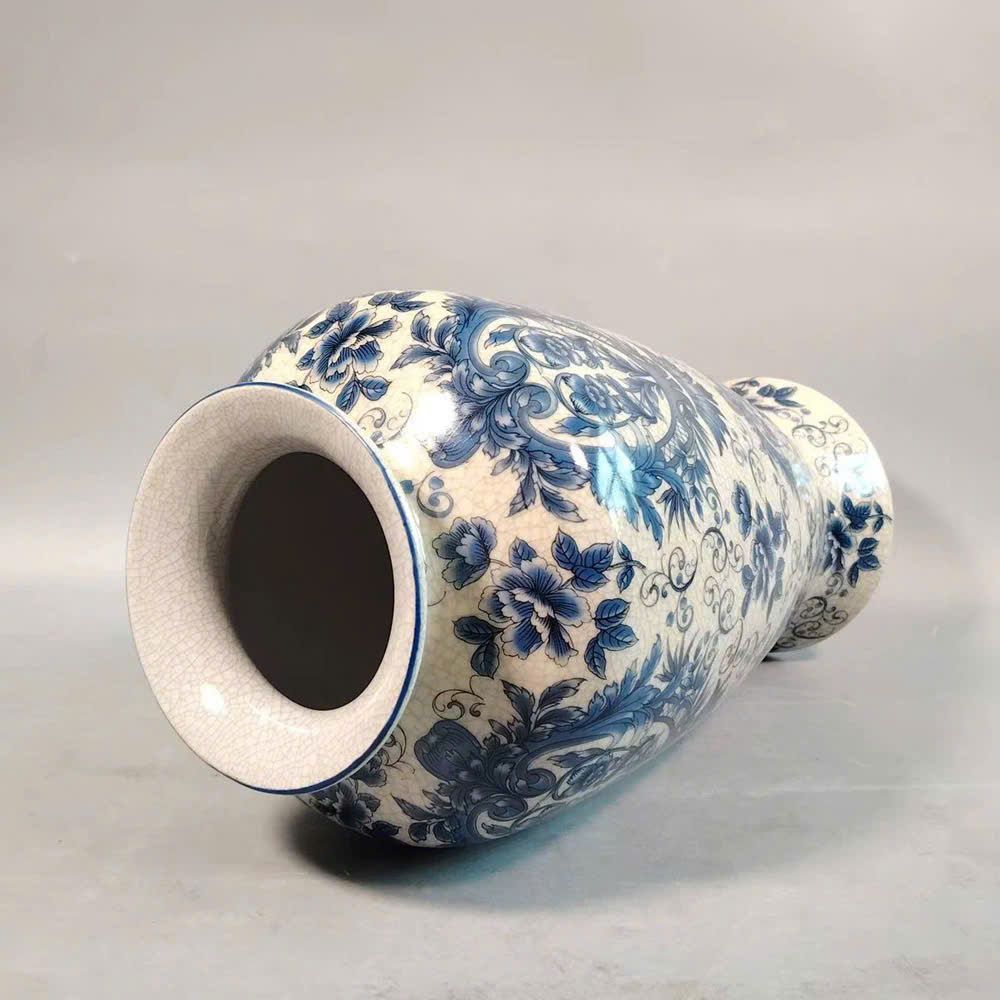  Bình gốm men lam vẽ tay BKCECN-9340 