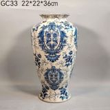  Bình gốm men lam vẽ tay BKCECN-9340 